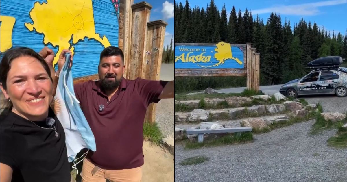 Una pareja neuquina alcanzó Alaska en un Mégane del 99 tras ocho años de viaje