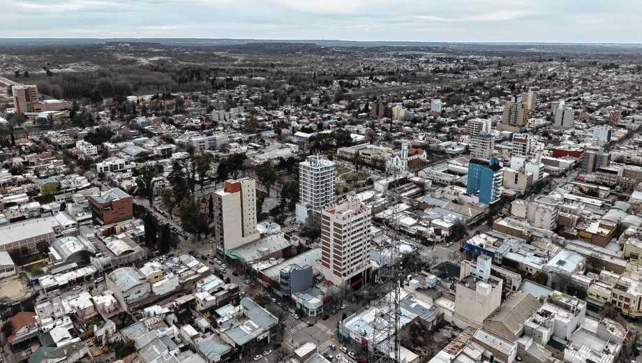 La zona céntrica de Roca.