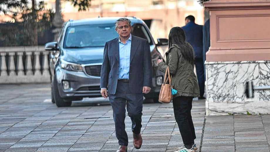 El gobernador al salir de la Casa Rosada el miércoles pasado. Foto: Enrique García Medina. 