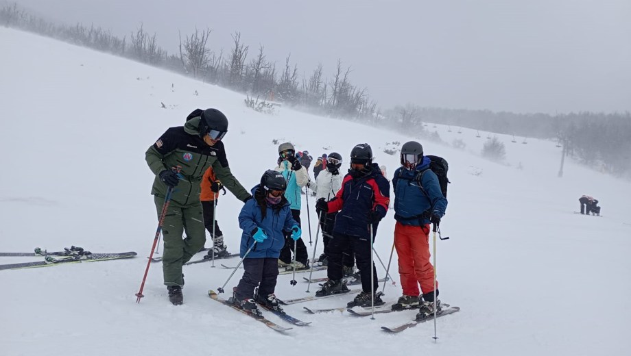 Aprender en la nieve el programa de San Martín de los Andes. (Foto: Gentileza)