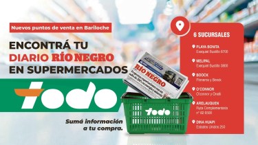 Diario RÍO NEGRO y Supermercados Todo se unen para acercar el diario papel a tus compras cotidianas en Bariloche y Dina Huapi