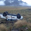 Imagen de Tres brigadistas del Splif sufrieron un vuelco en la Ruta Nacional 23 cerca de Bariloche