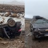 Imagen de Una familia volcó en la Ruta Nacional 23 cerca de Pilcaniyeu por las intensas lluvias