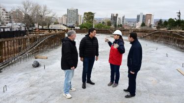 Gaido recorrió la obra en Acceso Norte y señaló que la construcción de puentes va «más rápido de lo previsto”