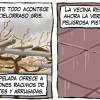 Imagen de "La helada", la tira de Chelo Candia en el suple Viajes y Turismo