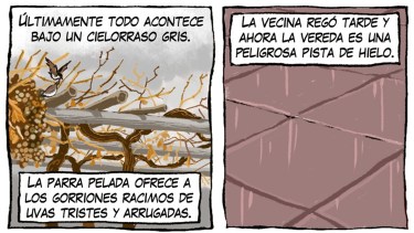 «La helada», la tira de Chelo Candia en el suple Viajes y Turismo