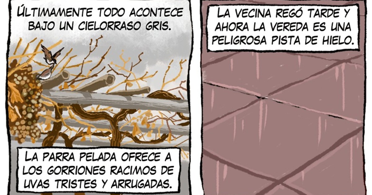"La helada", la tira de Chelo Candia en el suple Viajes y Turismo