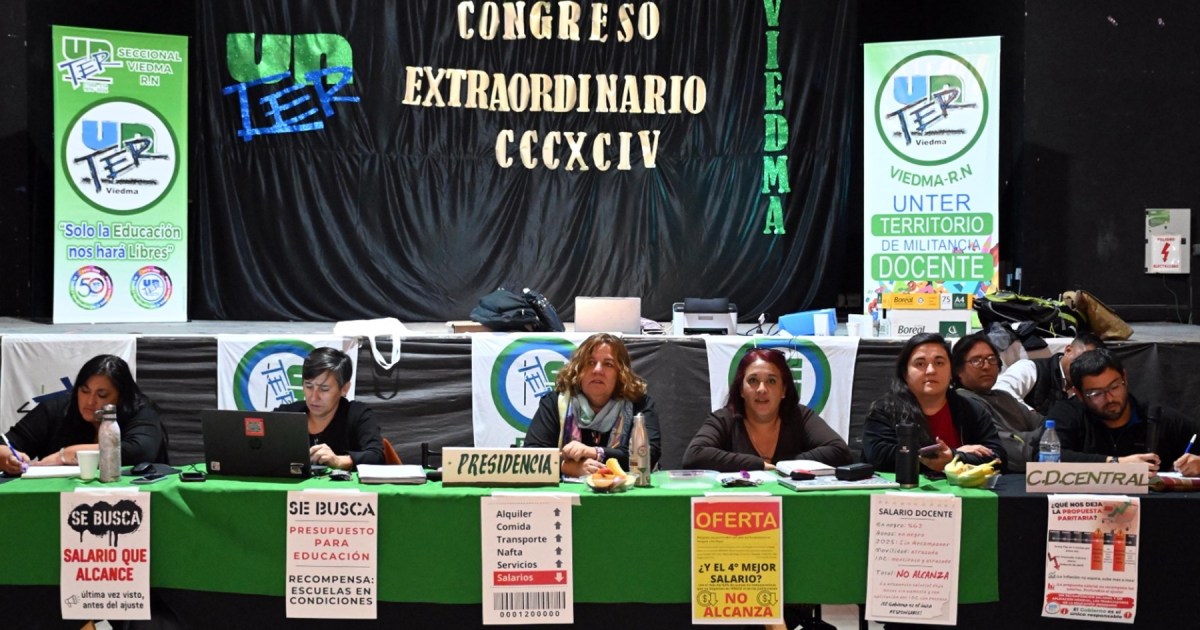 Congreso de Unter en Villa Regina para evaluar cambios en el Estatuto Docente