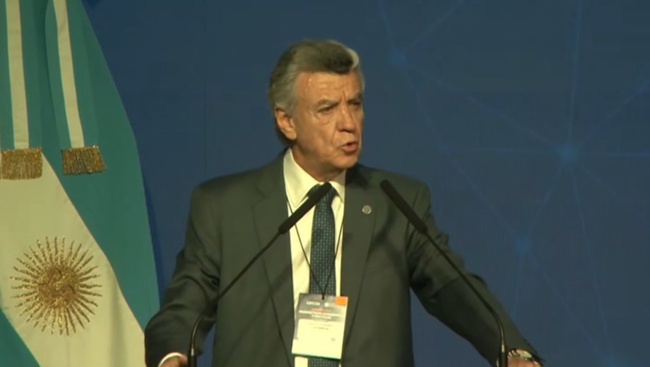 Grinman durante su discurso este jueves por la mañana. Foto: captura de video.