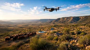 Monitorear leguas de campo ganadero sin personas ya es posible: mirá todo lo que puede hacer un dron autónomo