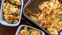 Imagen de Paso a paso fácil para preparar un rico gratín de pollo, pasta, brócoli y coliflor