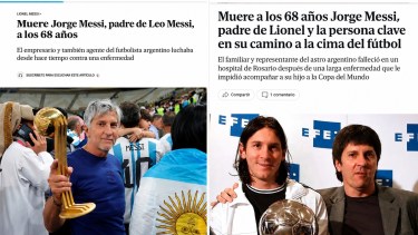 Murió Jorge Messi: así repercutió en los principales medios del mundo la muerte del padre de Lionel Messi