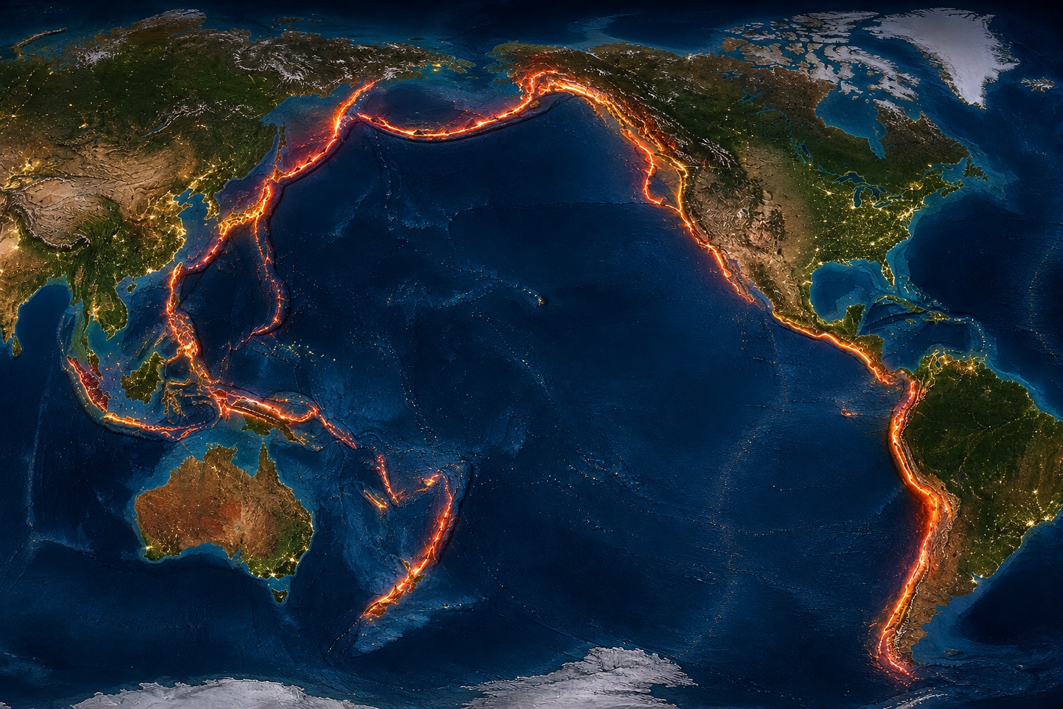 El Cinturón de Fuego del Pacífico: zona de terremotos y volcanes