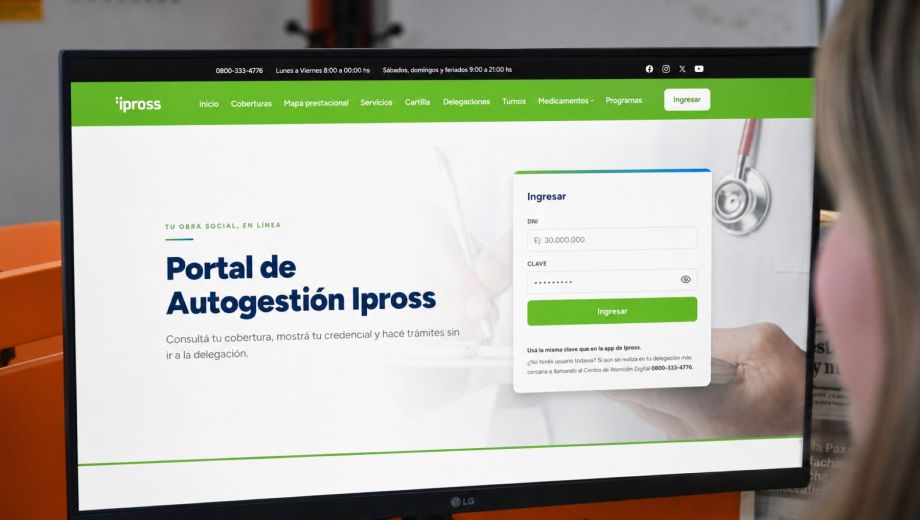 Ipross habilitó nuevos trámites online. Foto: Marcelo Ochoa.