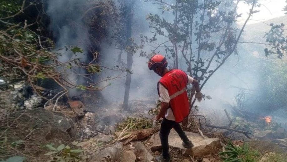 El helicóptero se estrelló en el centro de Kenia. Foto: Gentileza Cruz Roja de Kenia/ via EFE.