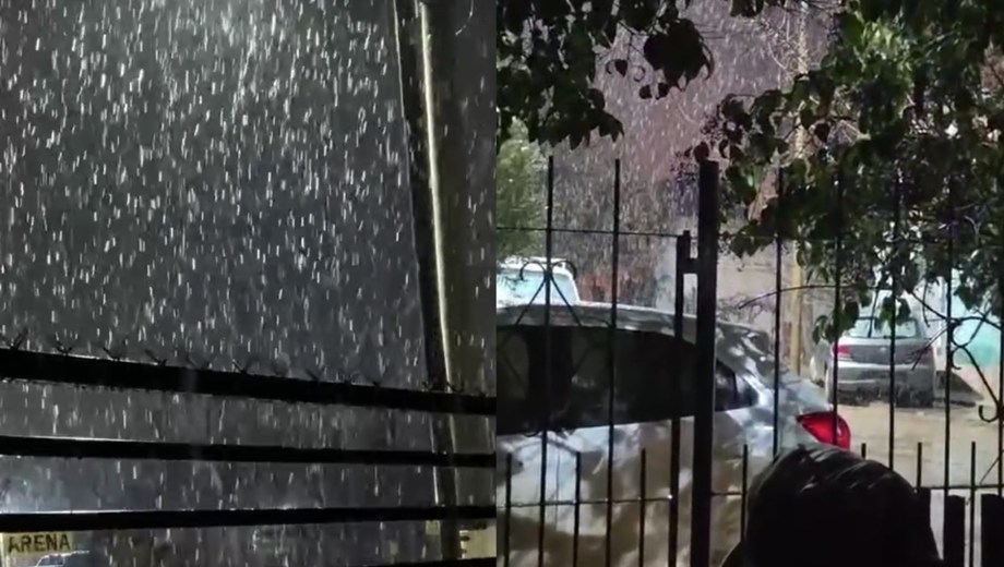 Llegó la nieve al Alto Valle: Plottier y Cinco Saltos.