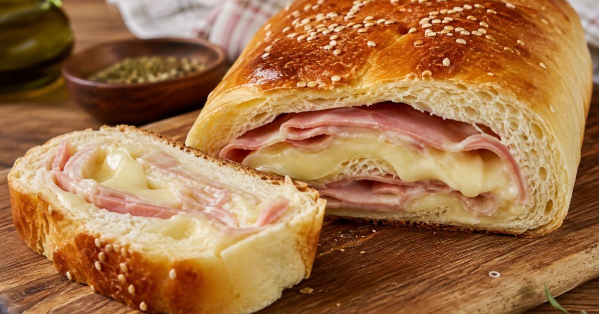 Pan relleno de jamón y queso: la receta fácil para un almuerzo o una picada irresistible