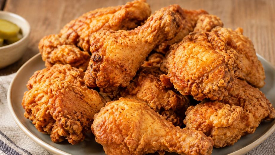 Pollo frito casero y súper crujiente.