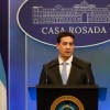 Imagen de Adrián Ravier encabeza este martes la conferencia de prensa en la previa de la reunión de la mesa política y del viaje de Javier Milei