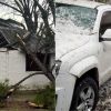 Imagen de Video | Feroz temporal en Santa Fe: granizo y al menos 15 voladuras de techos por los fuertes vientos