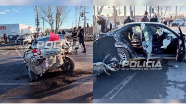 Fuerte choque en cadena en Neuquén este domingo: un conductor alcoholizado, heridos y 5 vehículos involucrados