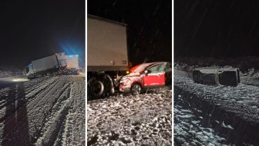 Caos en el tránsito de Neuquén por la nieve este miércoles 5: rutas cortados, accidentes y camiones varados