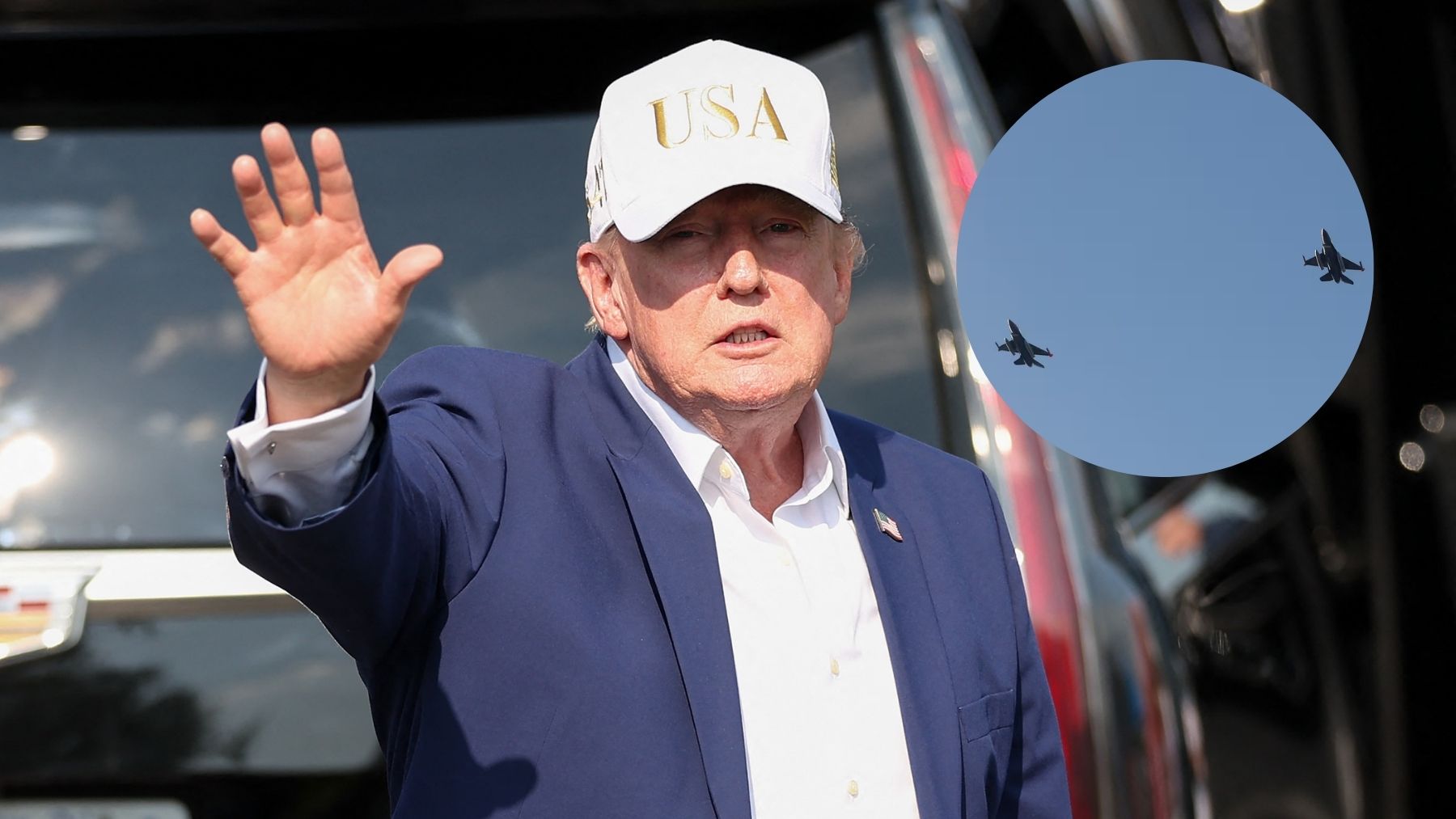Cazas F-16 interceptan aeronaves sobre el club de golf de Trump en EE.UU.