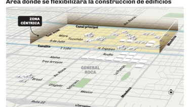Cambios en Roca: se permitirían edificios de hasta 19 pisos en el centro de la ciudad