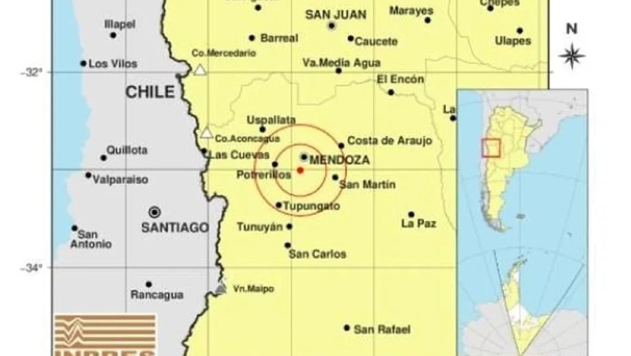 Un temblor de magnitud 4,6 sacudió al Gran Mendoza.