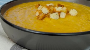 Sopa cremosa de zapallo, ideal para una jornada fría