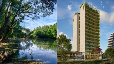Un barrio a orillas del río Limay fue la inspiración para una torre de 15 pisos en Neuquén capital