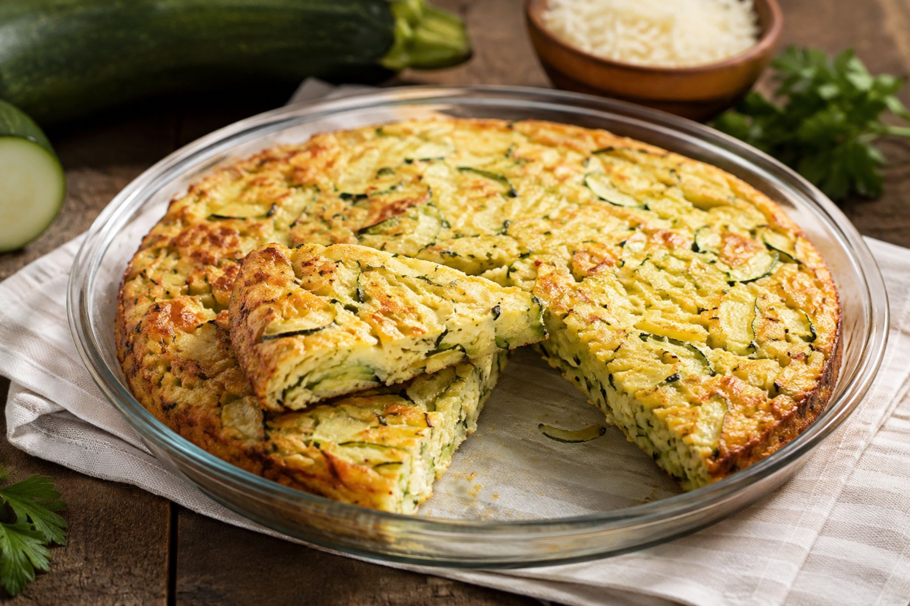 Receta fácil de tarta de zapallitos sin masa al horno