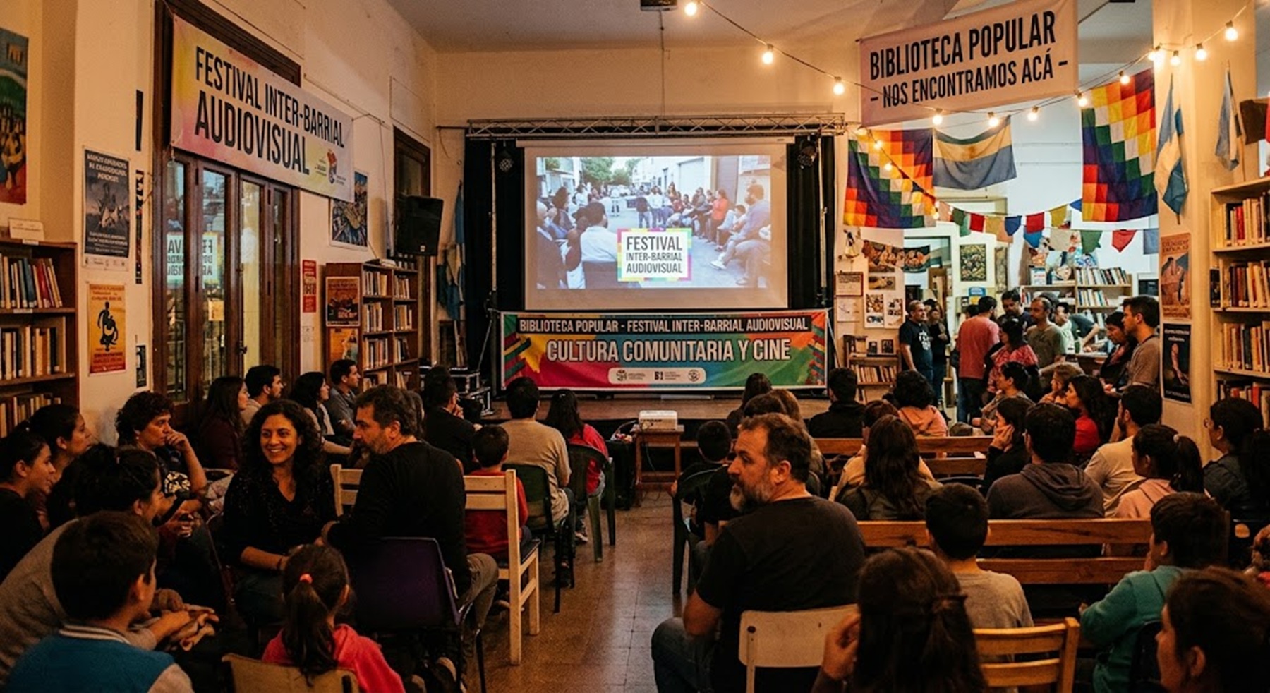 Anuncio del 10° Festival Inter-Barrial Audiovisual en Roca