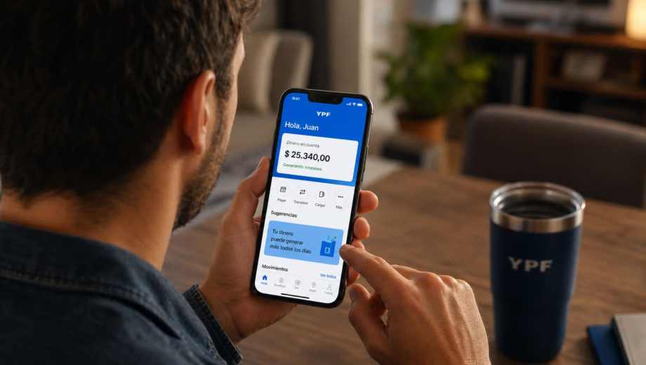 Los usuarios pueden invertir en acciones de YPF directamente desde la aplicación, durante el horario de mercado, a través de una experiencia simple y segura. Foto gentileza.