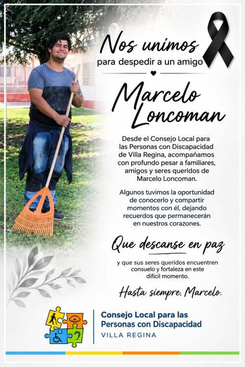 Marcelo Loncoman, el ciclista fallecido en Villa Regina
