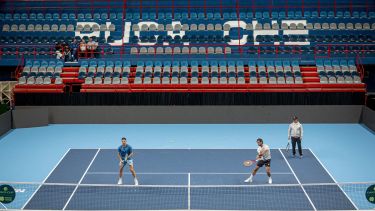 Copa Davis en Neuquén: en fotos, así fue la primera práctica de Argentina en el Ruca Che