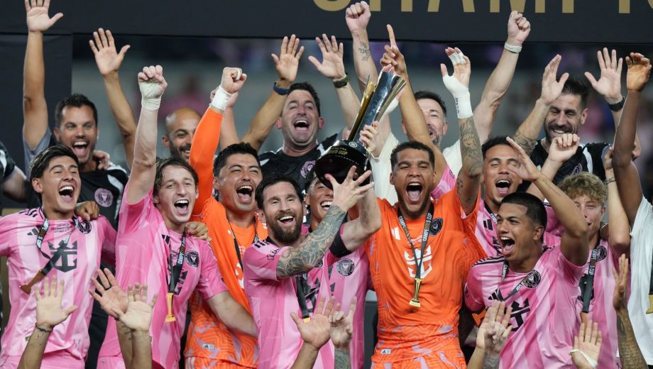 Otra copa, otra. Messi se coronó en Miami y otra vez fue determinante en la final. (AP)