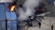 Imagen de Tragedia en vivo: cayó un helicóptero de prensa en Los Ángeles, hay tres muertos