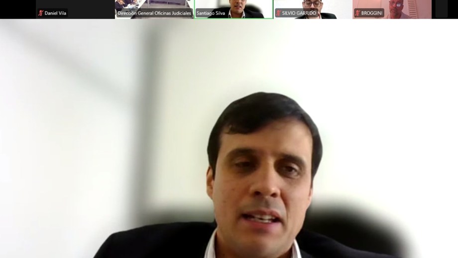 El defensor Santiago Silva fue uno de los participantes en la audiencia. Foto: captura de pantalla. 