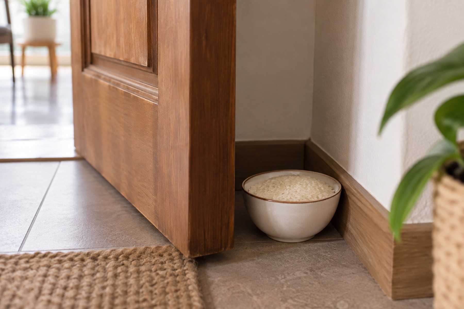 Colocar arroz detrás de la puerta: ritual de Feng Shui para atraer abundancia
