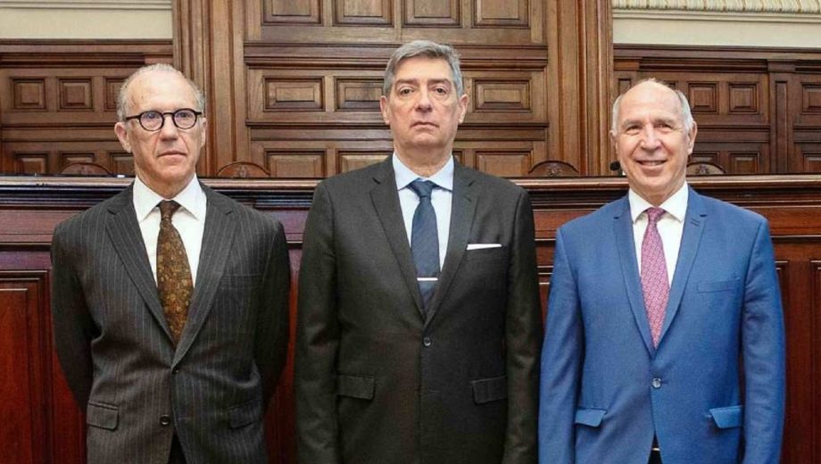 Carlos Rosenkrantz, Horacio Rosatti y Ricardo Lorenzetti, los integrantes de la Corte Suprema. 