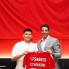 Imagen de Claudio Echeverri fue presentado en Benfica y usará la 30 de Nicolás Otamendi