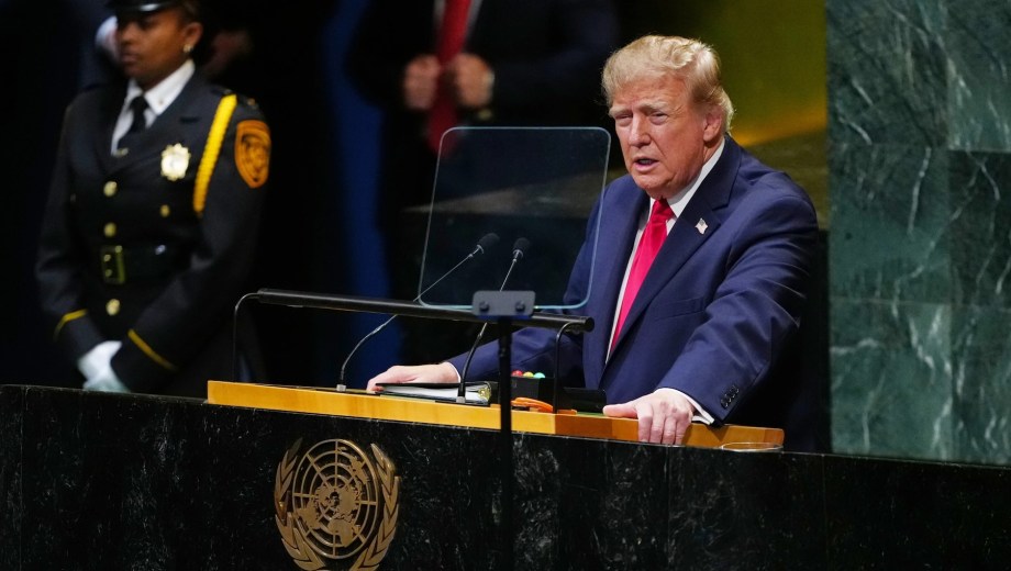 Donald Trump, presidente de Estados Unidos, ante la Asamblea de la ONU. Foto: AP.