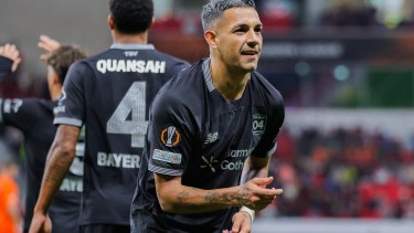 Facundo Medina festejó con un gol en la Europa League su convocatoria a la Selección Argentina