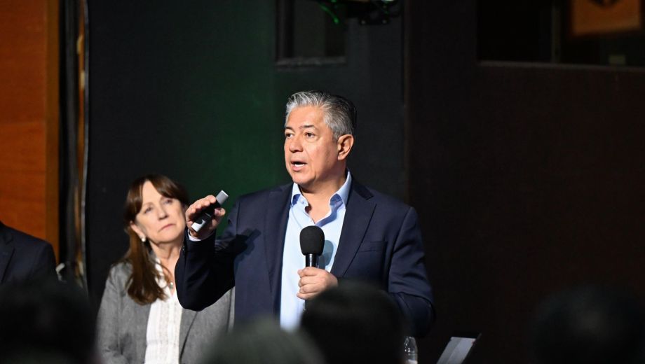 El gobernador en el acto de este martes. Foto: Cecilia Maletti. 