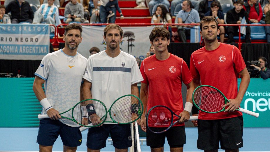 Copa Davis: Turquía ganó el primer set del dobles ante Andreozzi y Molteni en el Ruca Che