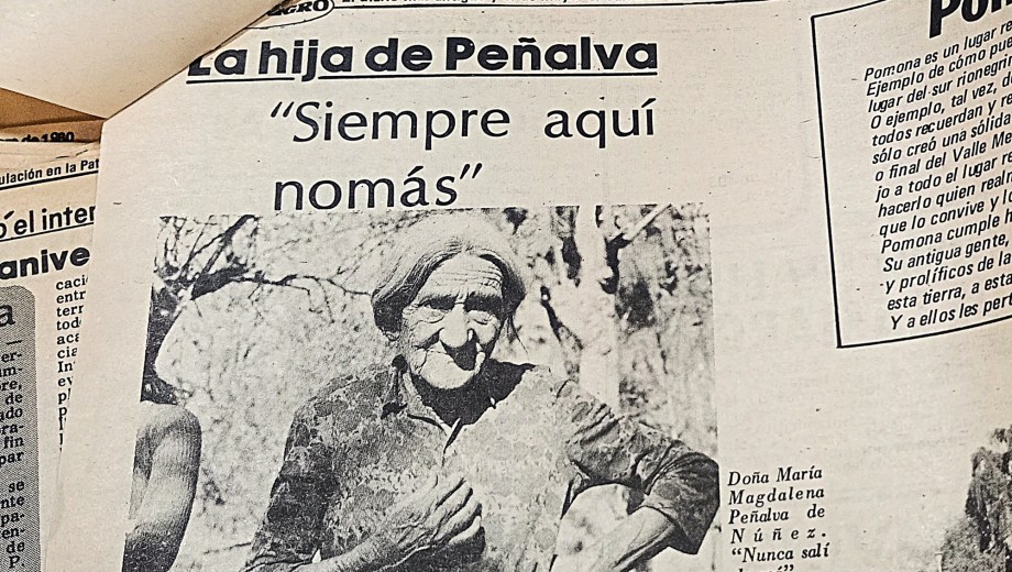Peñalva, un apellido que marcó el origen de la localidad. RÍO NEGRO hoy guarda el testimonio de su descendiente directa. Foto: Archivo RN.
