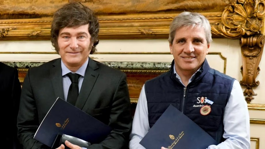 Javier Milei y Luis Caputo.