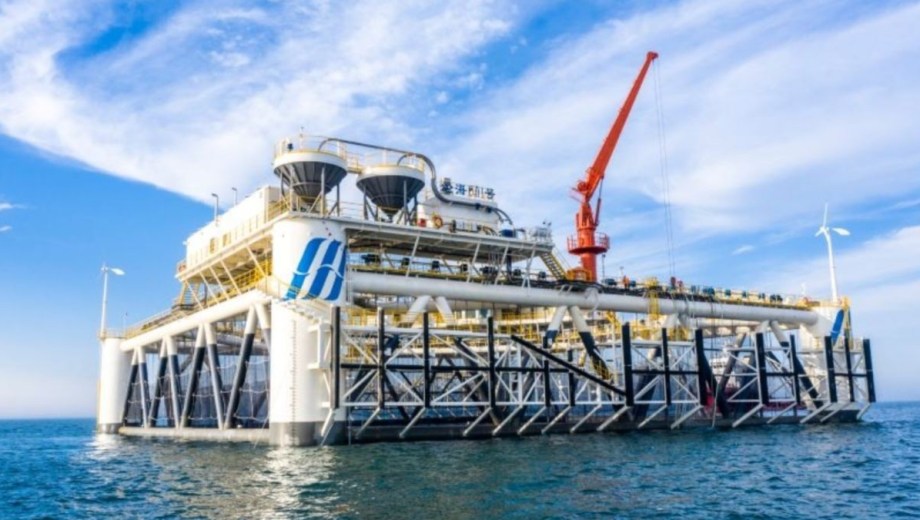 La plataforma está instalada frente a las costas de Yantai, provincia de Shandong. Foto: gentileza.