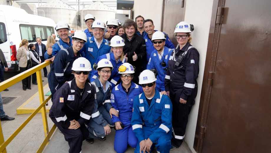 Javier Milei en Bahía Blanca. Foto: Presidencia 